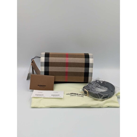 Burberry Madison Check Canvas Leather Shoulder Bag Black 8084026 - Picture 14 of 14